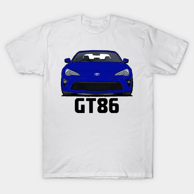 Toyota GT86/Subaru BRZ - Blue T-Shirt by Woreth